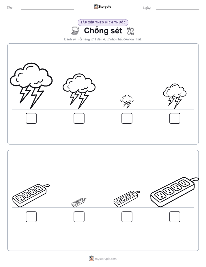 Thứ Tự Kích Thước