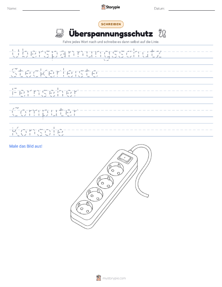 Schreibübung