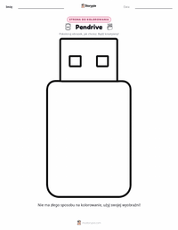 Strona do kolorowania Pamięć USB dla dzieci