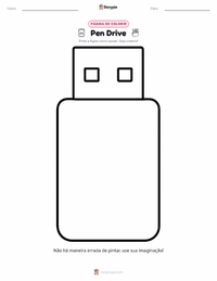 Página de colorir Pen Drive para crianças