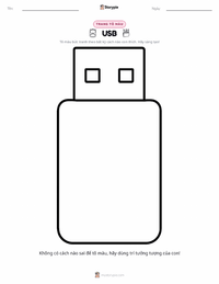 Trang tô màu Ổ đĩa flash cho trẻ em