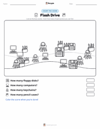 Flash Drive printable worksheet preview