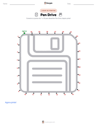 Prévia da folha de atividades imprimível Pen Drive