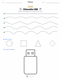 Anteprima della scheda stampabile di Chiavetta USB