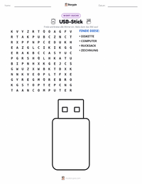 USB-Stick druckbare Arbeitsblatt Vorschau