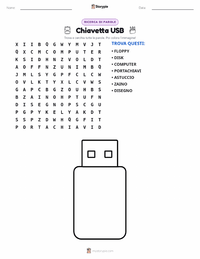 Anteprima della scheda stampabile di Chiavetta USB