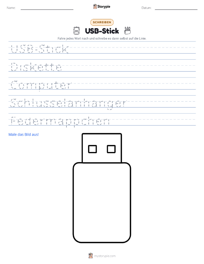 Schreibübung