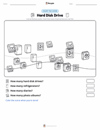 Hard Disk Drive printable worksheet preview