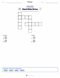 Hard Disk Drive printable worksheet preview