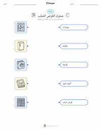 ورقة عمل قابلة للطباعة محرك الأقراص الصلبة للأطفال