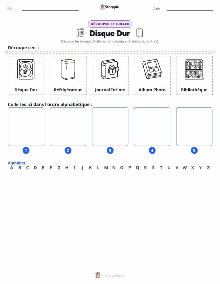 Découper & Coller l'Alphabet