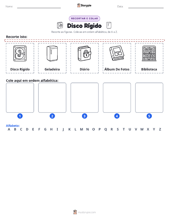 Recortar & Colar Alfabeto