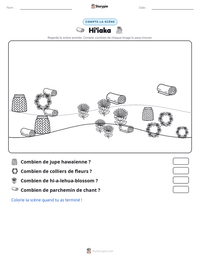 Aperçu de la feuille de travail imprimable Hi'iaka