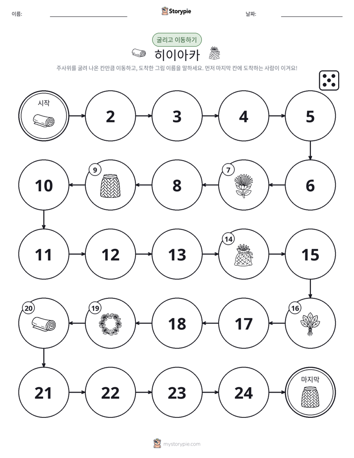 주사위 굴리고 이동하기 게임