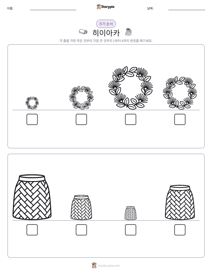 크기 순서