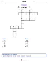 Kīlauea printable worksheet preview