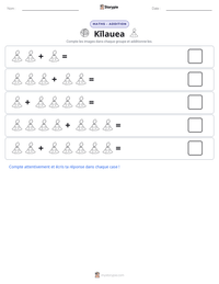 Aperçu de la feuille de travail imprimable Kīlauea