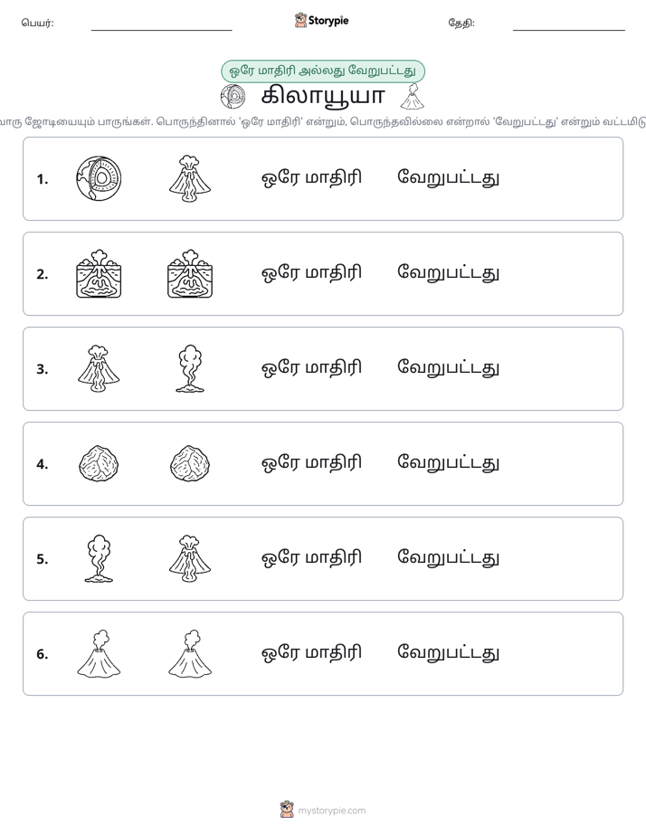 அதே அல்லது மாறுபட்டது