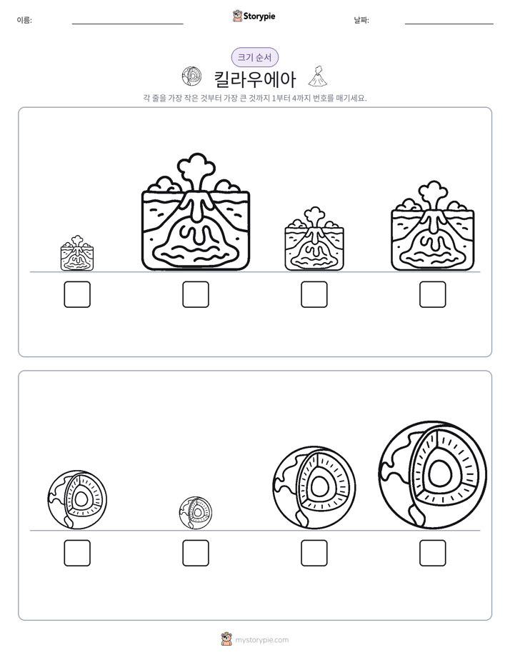 크기 순서