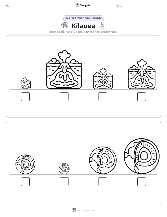Thứ Tự Kích Thước