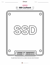 Solid-State-Drive Malvorlage für Kinder