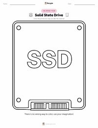 Solid State Drive printable worksheet preview