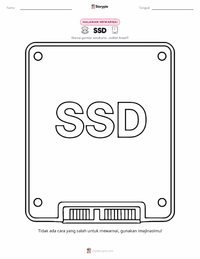 Halaman mewarnai Solid State Drive untuk anak-anak