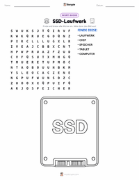 Solid-State-Drive druckbare Arbeitsblatt Vorschau