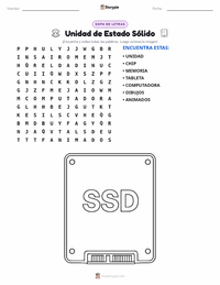 Vista previa de la hoja de trabajo imprimible de Unidad de Estado Sólido