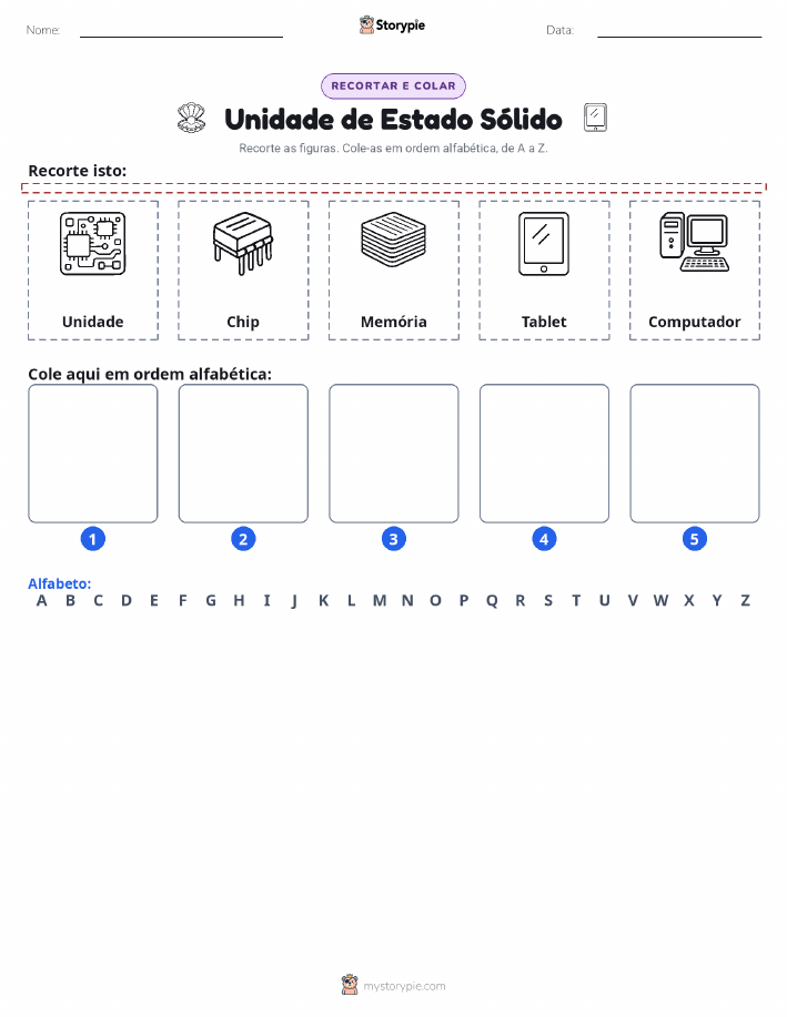Recortar & Colar Alfabeto