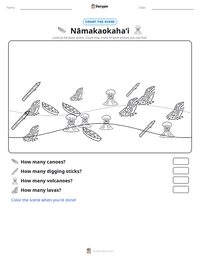 Nāmakaokahaʻi printable worksheet preview