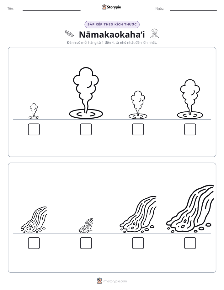 Thứ Tự Kích Thước