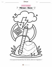 Page de coloriage Péroun - Slave pour les enfants