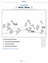 Perun - Slavic printable worksheet preview