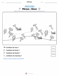 Aperçu de la feuille de travail imprimable Péroun - Slave