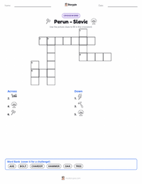 Perun - Slavic printable worksheet preview