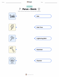 Perun - Slavic printable worksheet for kids