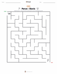 Perun - Slavic printable worksheet preview