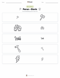 Perun - Slavic printable worksheet preview