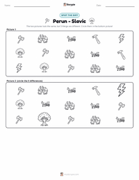 Perun - Slavic printable worksheet preview