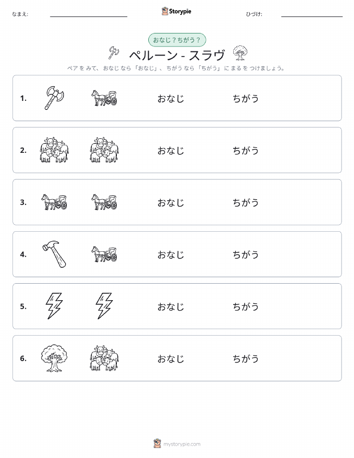 同じか違うか