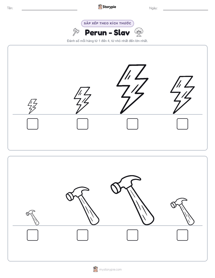 Thứ Tự Kích Thước