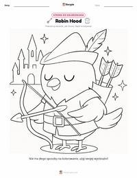 Strona do kolorowania Robin Hood - Angielski dla dzieci