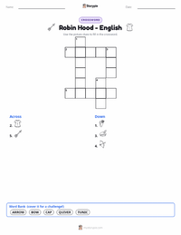 Robin Hood - English printable worksheet preview