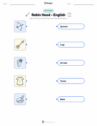 Robin Hood - English printable worksheet for kids