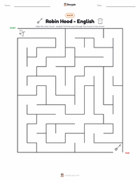 Robin Hood - English printable worksheet preview