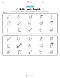 Robin Hood - English printable worksheet preview