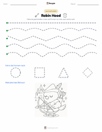 Robin Hood - Englisch druckbare Arbeitsblatt Vorschau