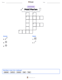 Maid Marian printable worksheet preview