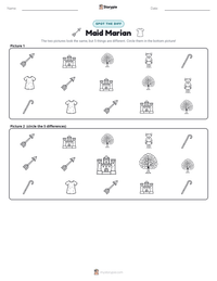 Maid Marian printable worksheet preview